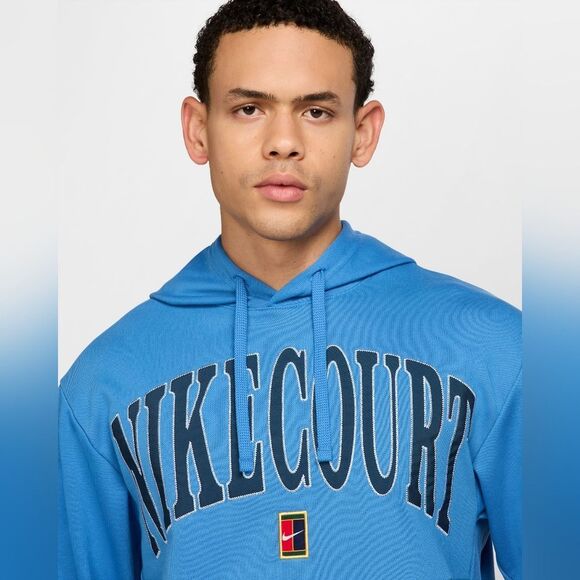 Nike Court Heritage Tennis Hoodie Dri-Fit Fleece Men's Small S Blue FQ2093-402 - Picture 12 of 16